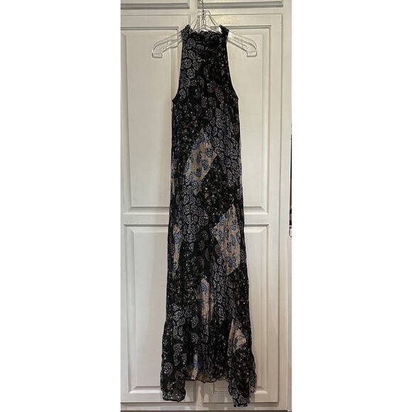 Maeve Anthropologie Dress Women’s Medium Halter Paisley Patchwork Katrina Maxi - Picture 1 of 9